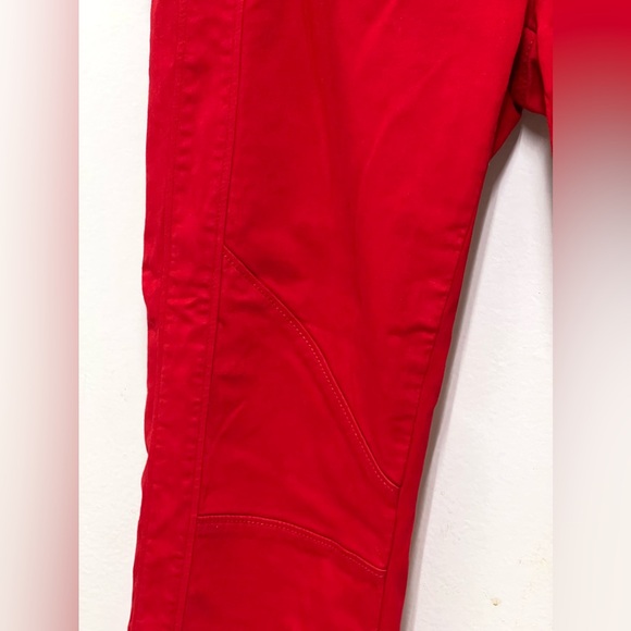 Guess Women's Red Stretchy Ankle Pants Cotton Rayon Size 28 - Picture 3 of 11